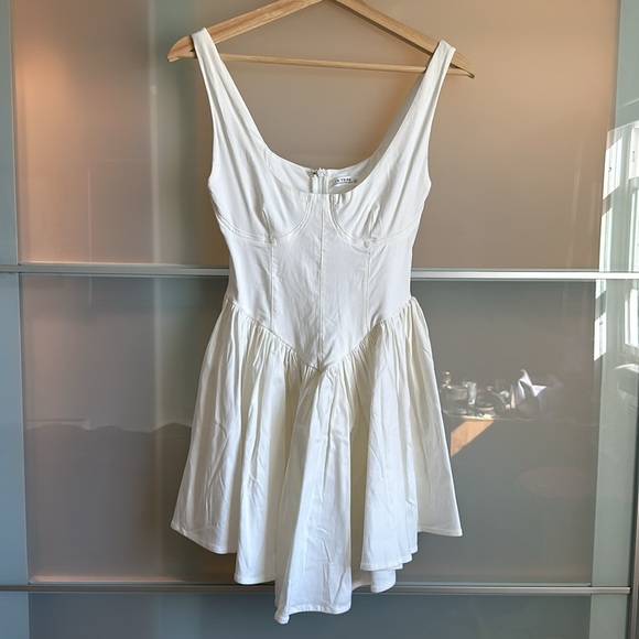 12th Tribe Kit White Drop Waist Mini Dress in Small - Picture 5 of 7